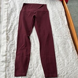 CRZ YOGA Women's Burgundy Leggings